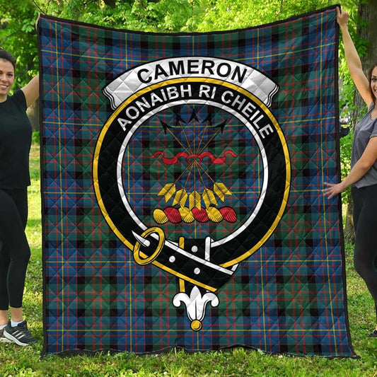 Cameron of Erracht Ancient Tartan Crest Quilt