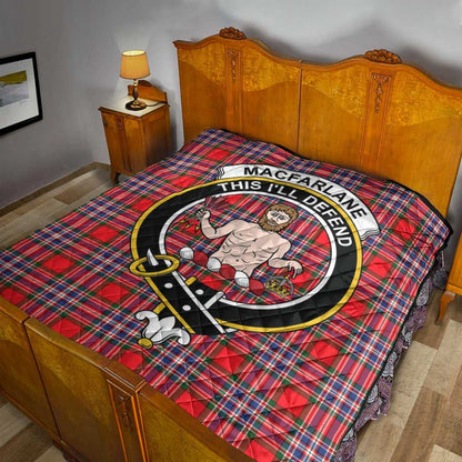 MacFarlane Modern Tartan Crest Quilt