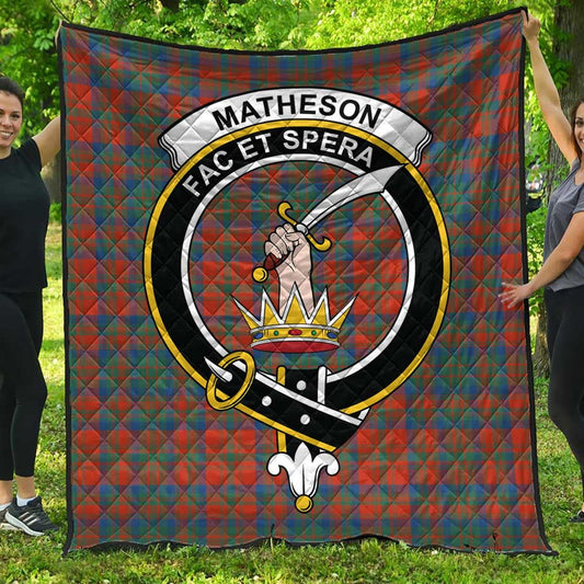 Matheson Ancient Tartan Crest Quilt