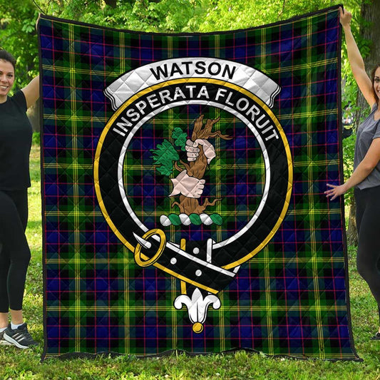 Watson Modern Tartan Crest Quilt