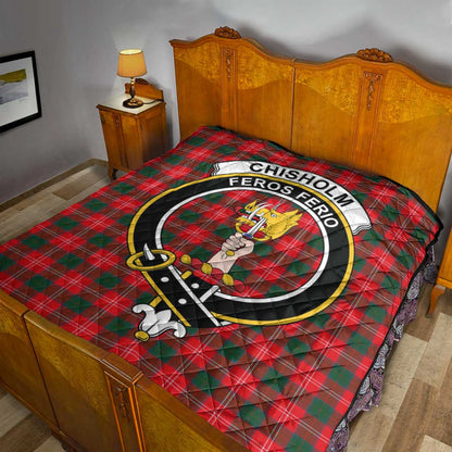 Chisholm Modern Tartan Crest Quilt