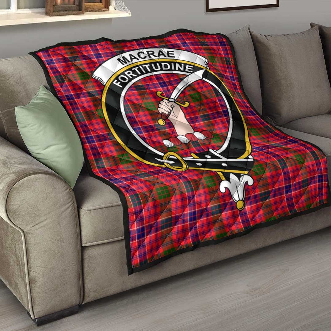 MacRae Modern Tartan Crest Quilt