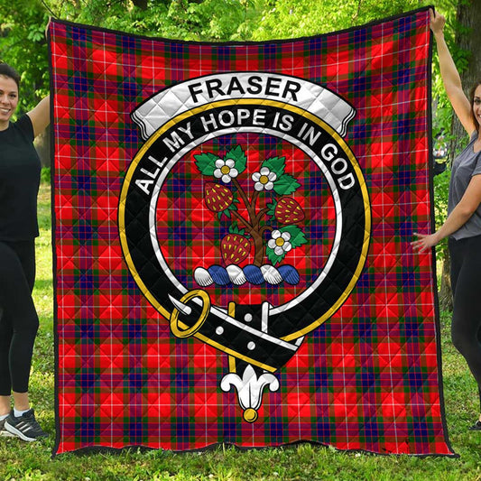 Fraser Modern Tartan Crest Quilt