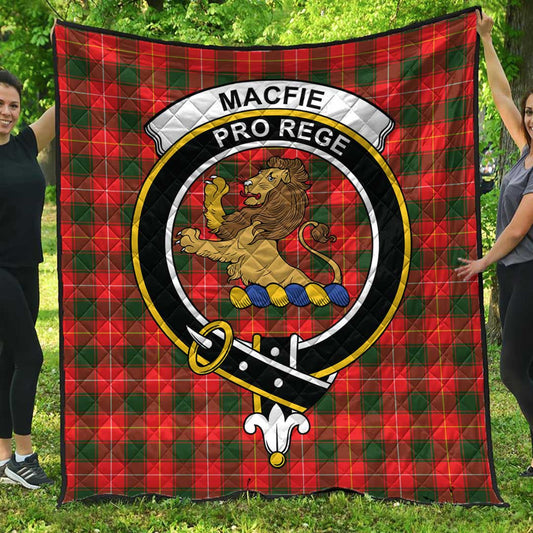 MacFie Tartan Crest Quilt