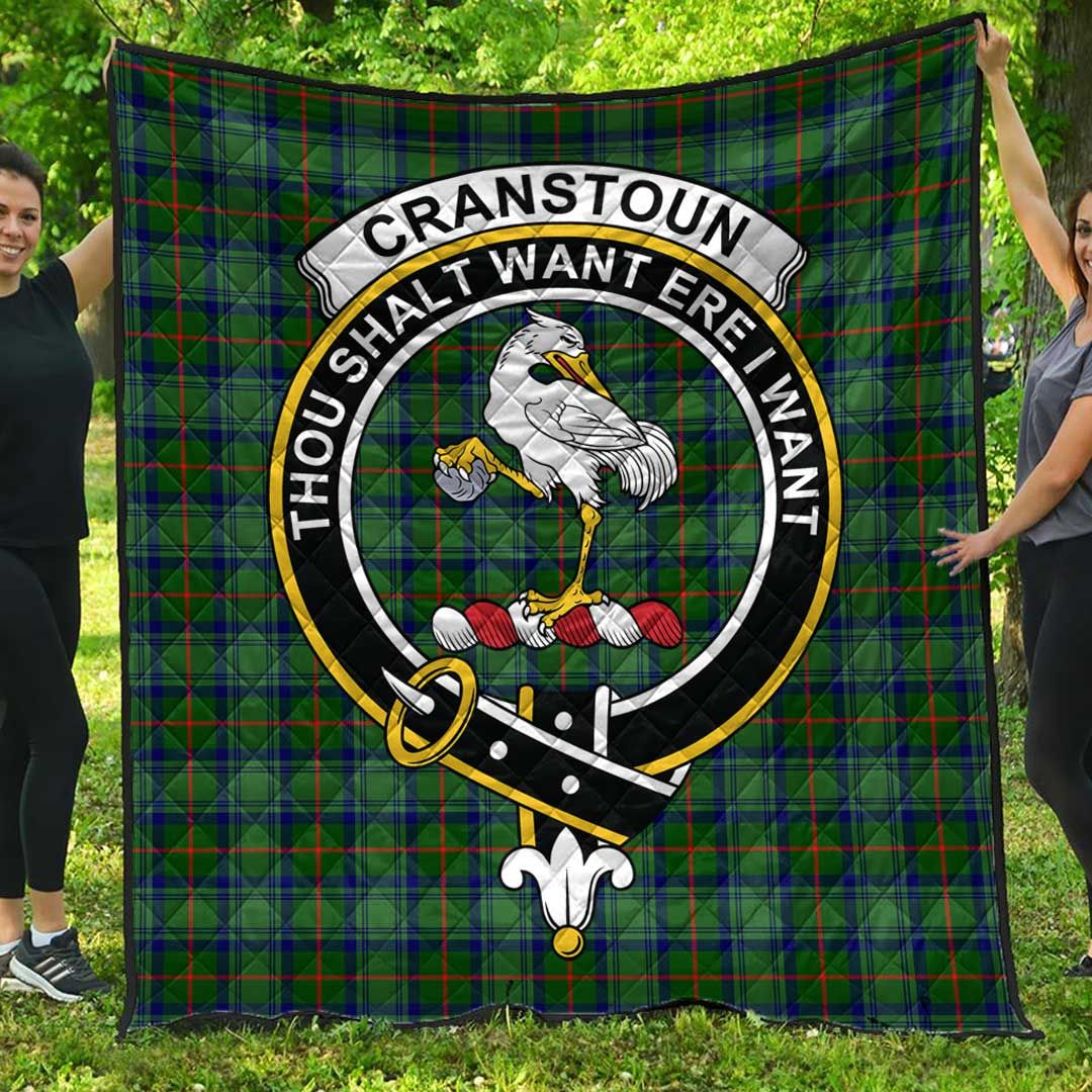 Cranstoun Tartan Crest Quilt