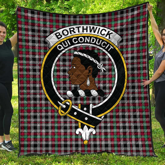 Borthwick Ancient Tartan Crest Quilt