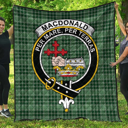 MacDonald Lord of the Isles Hunting Tartan Crest Quilt