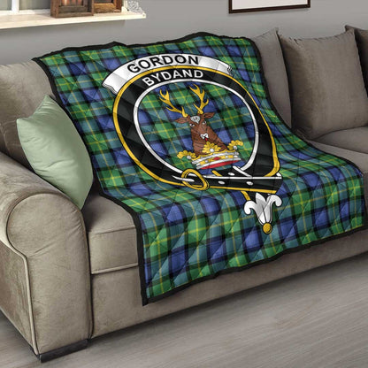 Gordon Old Ancient Tartan Crest Quilt