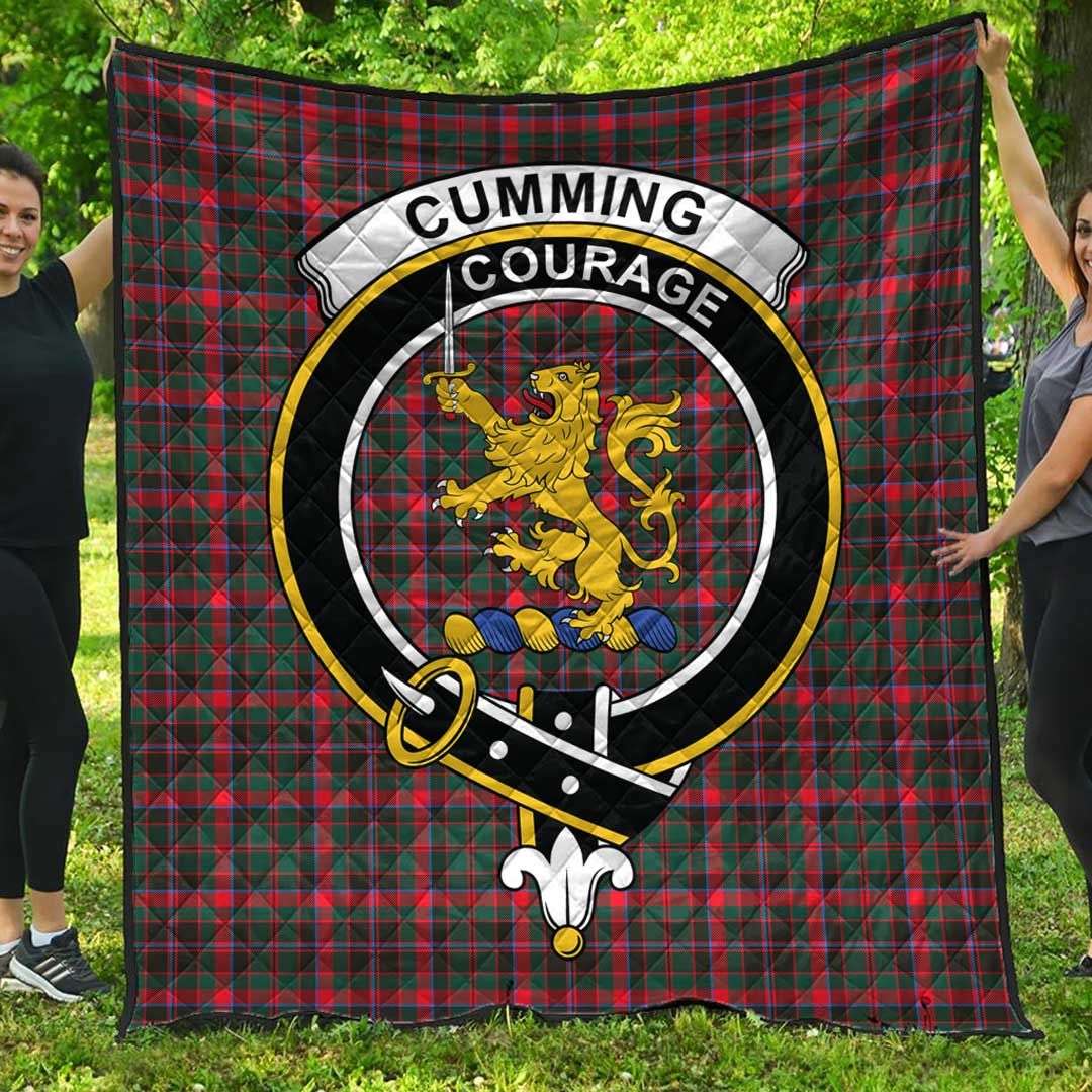 Cumming Hunting Modern Tartan Crest Quilt