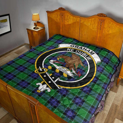 Graham of Menteith Modern Tartan Crest Quilt