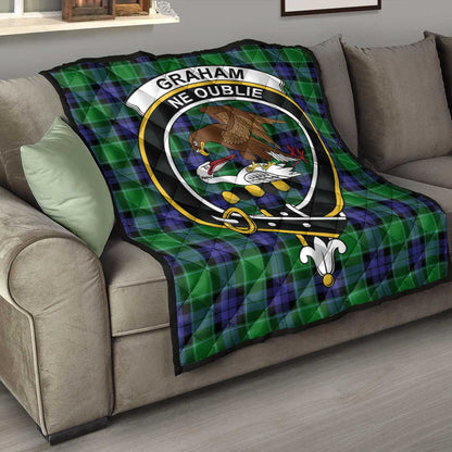 Graham of Menteith Modern Tartan Crest Quilt