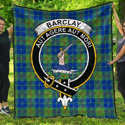 Barclay Hunting Ancient Tartan Crest Quilt