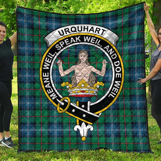 Urquhart Ancient Tartan Crest Quilt