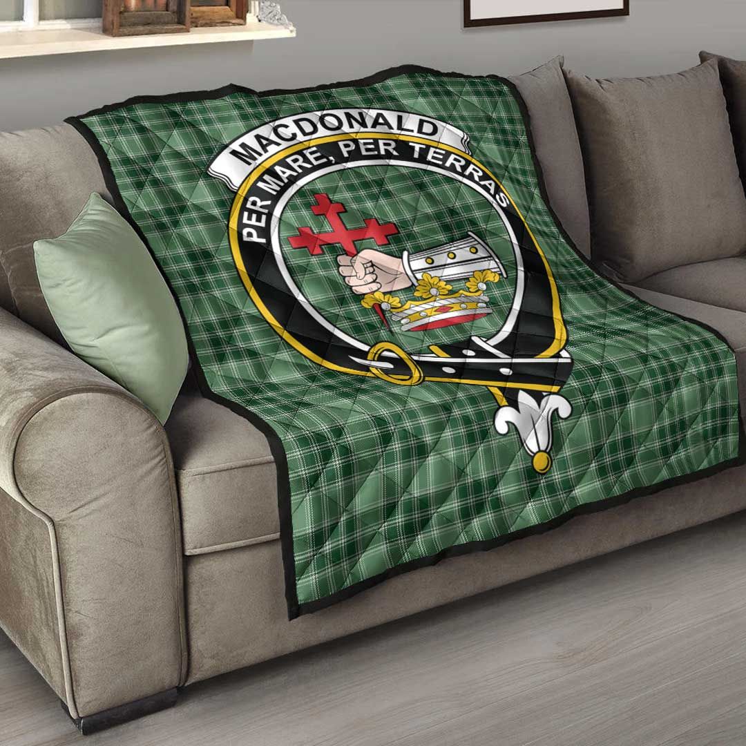 MacDonald Lord of the Isles Hunting Tartan Crest Quilt