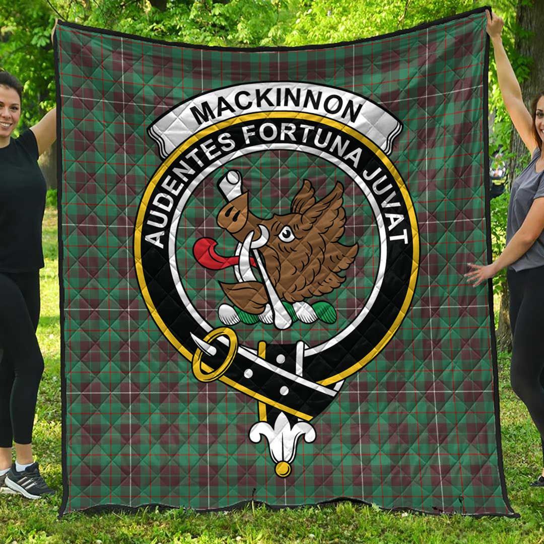 MacKinnon Hunting Ancient Tartan Crest Quilt