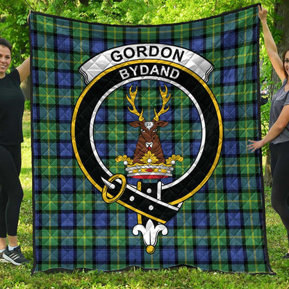 Gordon Old Ancient Tartan Crest Quilt