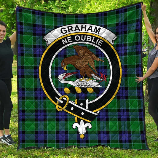 Graham of Menteith Modern Tartan Crest Quilt