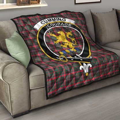 Cumming Hunting Modern Tartan Crest Quilt