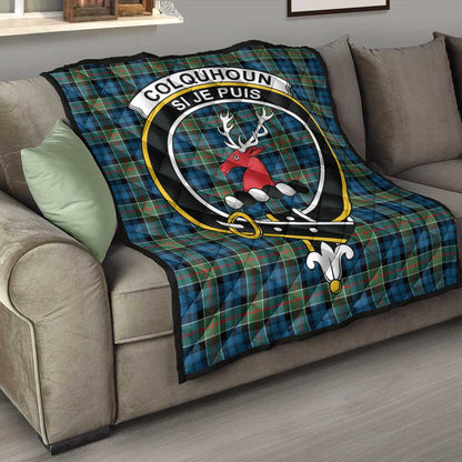 Colquhoun Ancient Tartan Crest Quilt