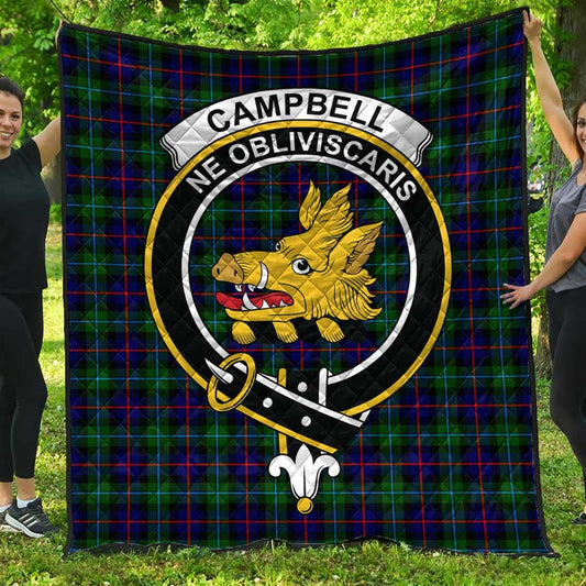 Campbell of Cawdor Modern Tartan Crest Quilt