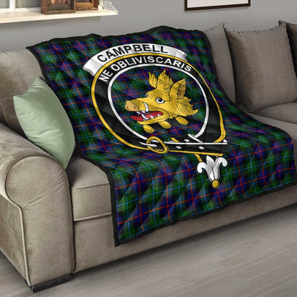 Campbell of Cawdor Modern Tartan Crest Quilt