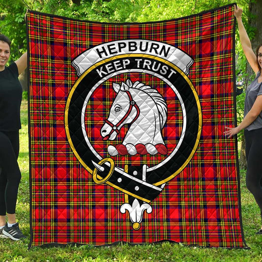 Hepburn Tartan Crest Quilt