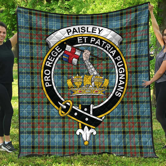 Paisley District Tartan Crest Quilt