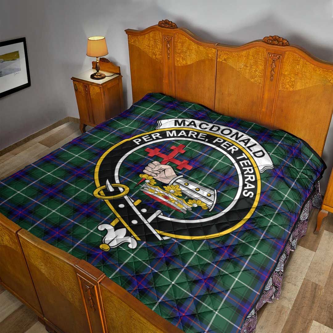 MacDonald of the Isles Hunting Modern Tartan Crest Quilt