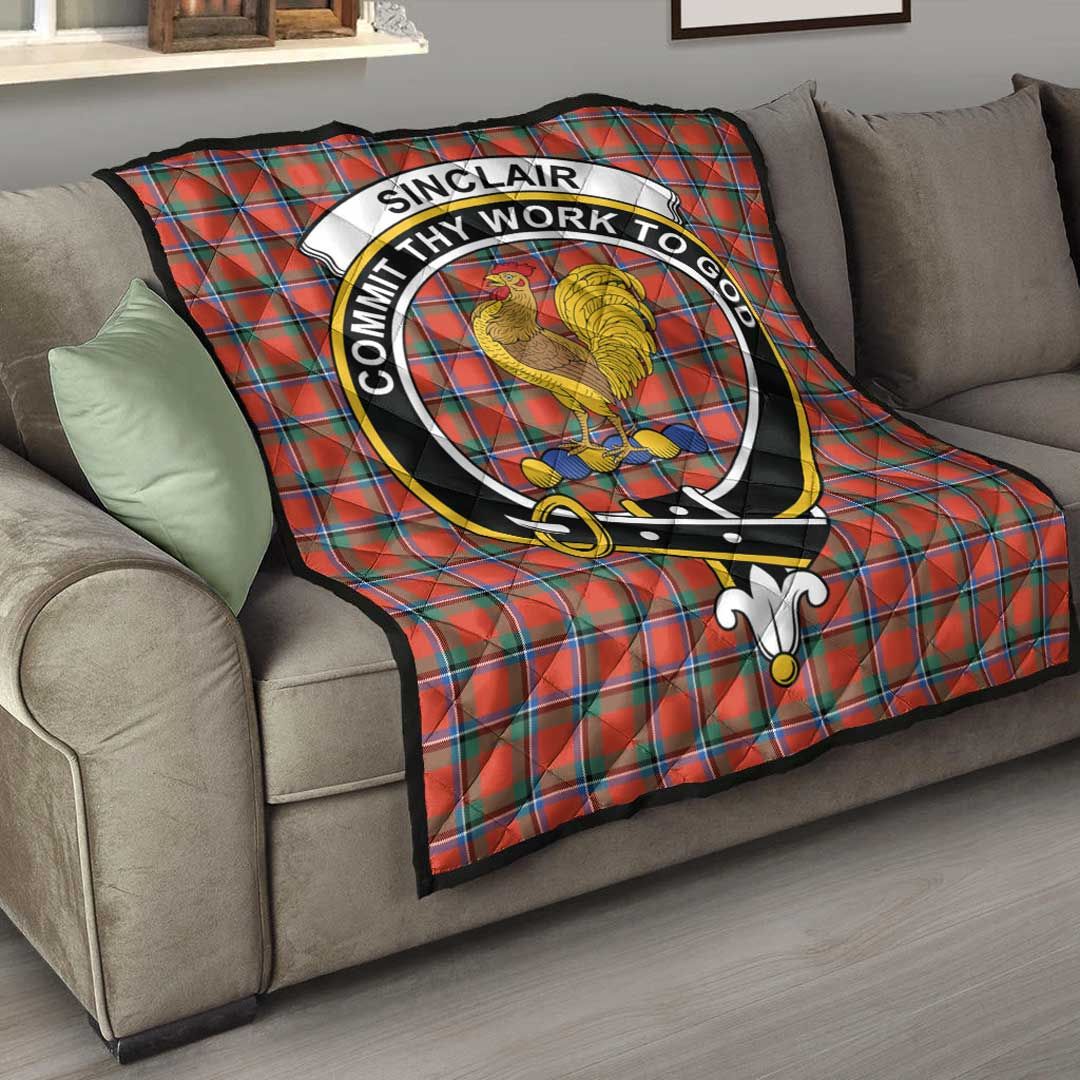 Sinclair Ancient Tartan Crest Quilt