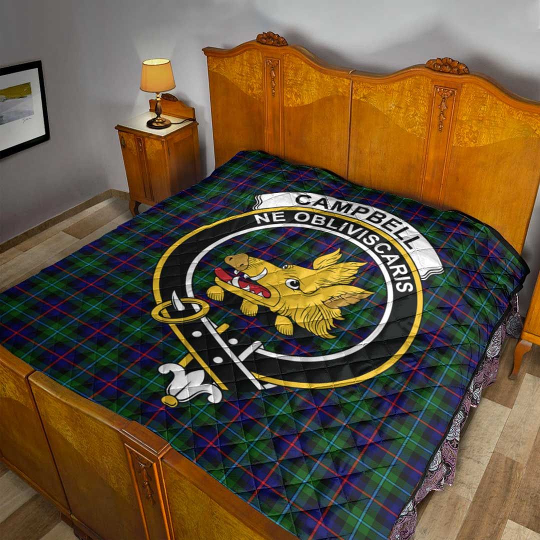 Campbell of Cawdor Modern Tartan Crest Quilt