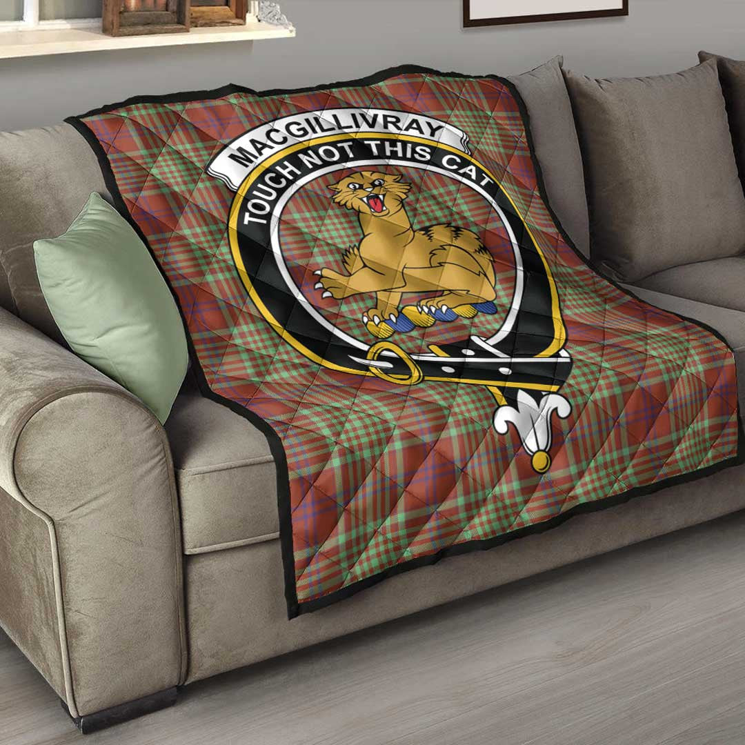 MacGillivray Hunting Ancient Tartan Crest Quilt