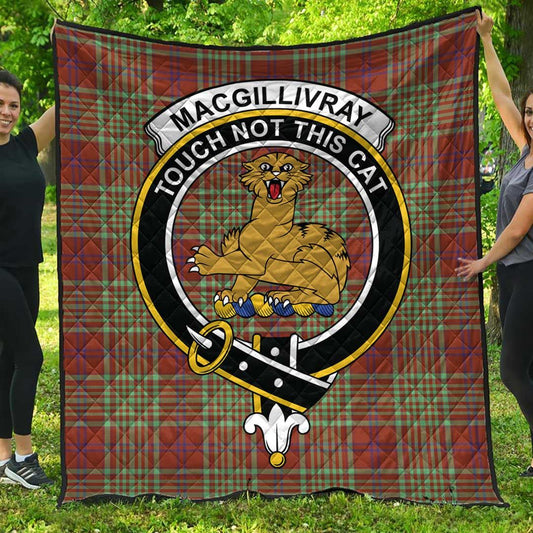 MacGillivray Hunting Ancient Tartan Crest Quilt