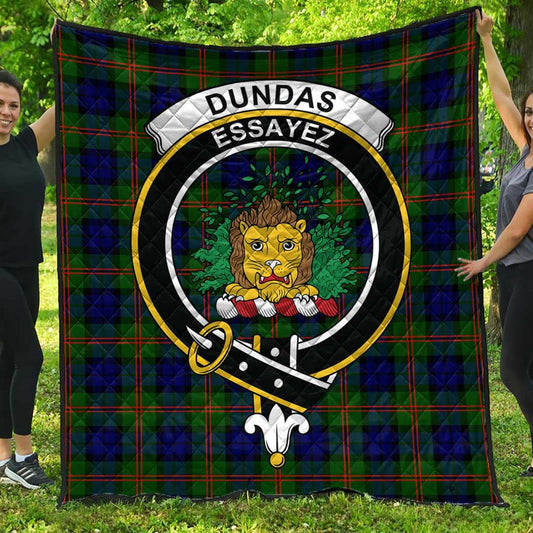 Dundas Modern Tartan Crest Quilt