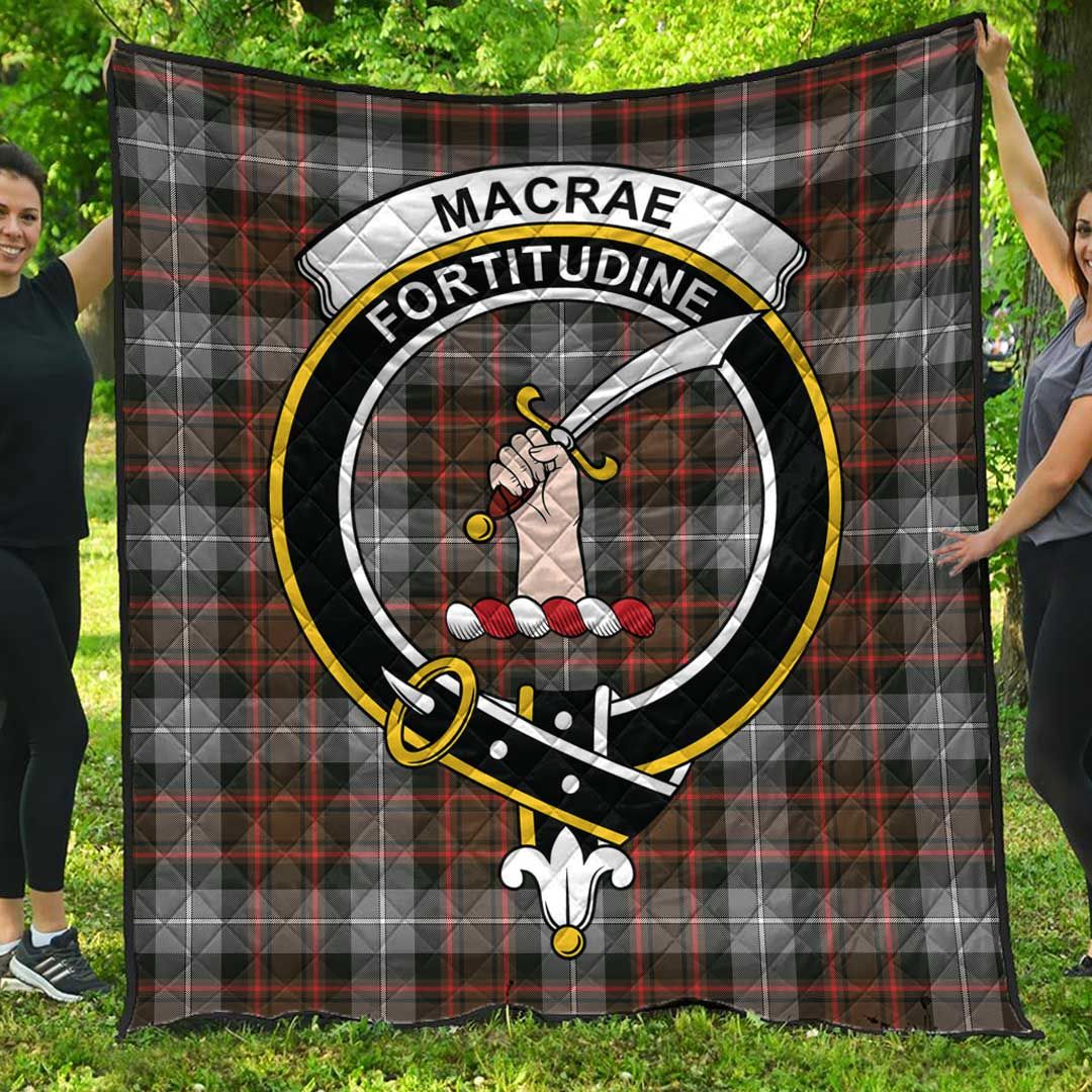 MacRae Hunting Weathered Tartan Crest Quilt