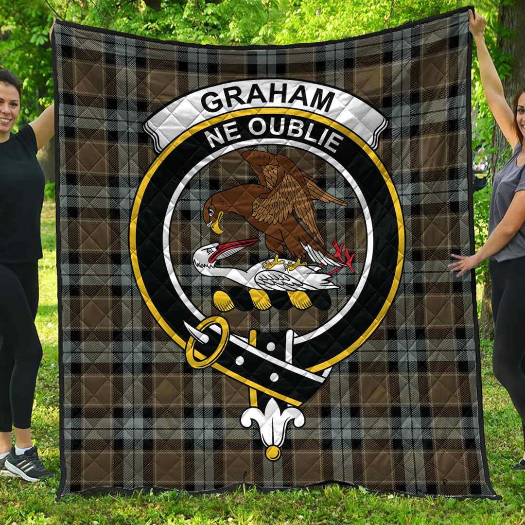 Graham of Menteith Weathered Tartan Crest Quilt