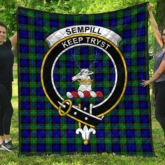 Sempill Modern Tartan Crest Quilt