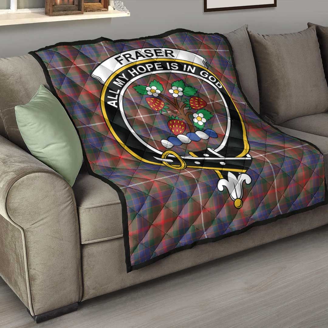 Fraser Hunting Modern Tartan Crest Quilt