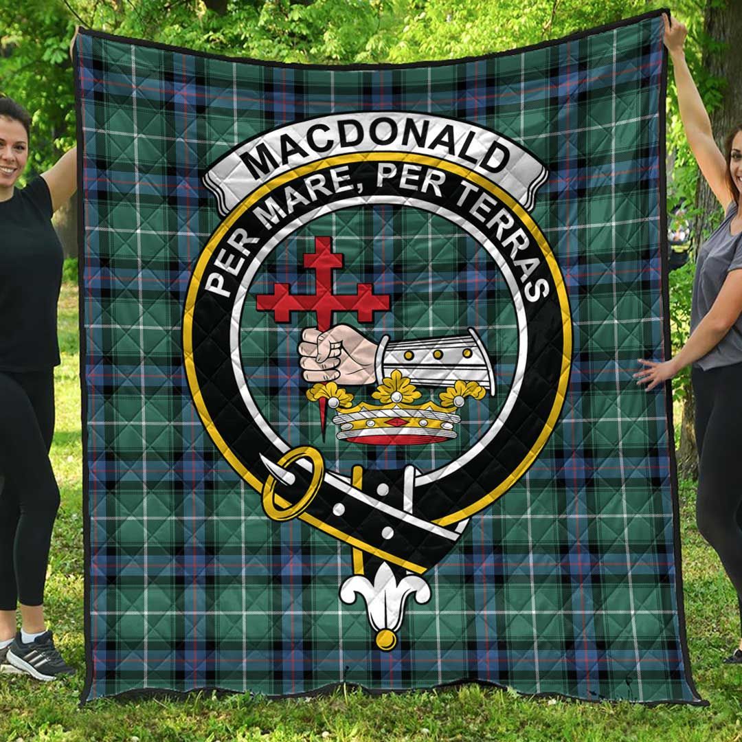 MacDonald of the Isles Hunting Ancient Tartan Crest Quilt