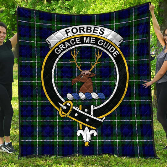 Forbes Modern Tartan Crest Quilt