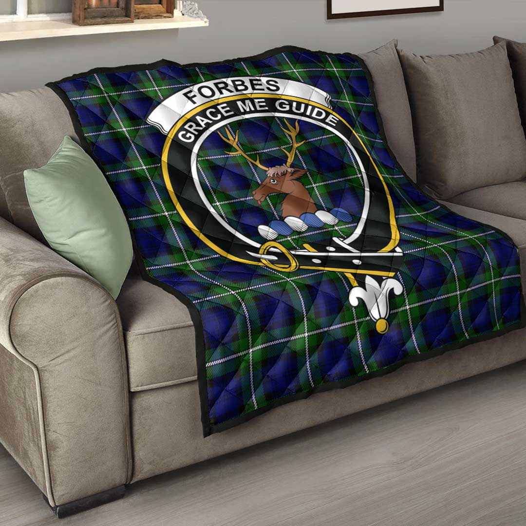 Forbes Modern Tartan Crest Quilt