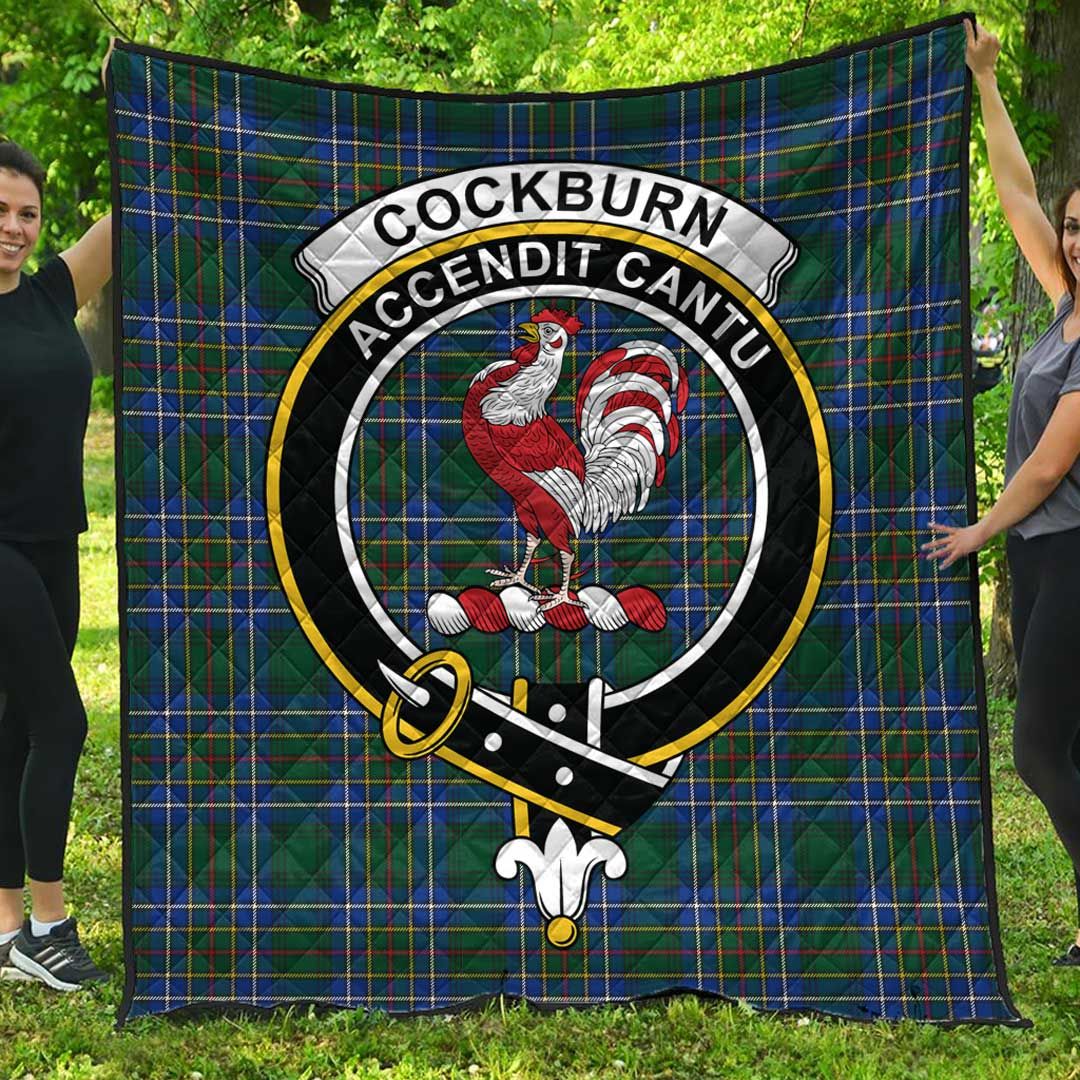 Cockburn Ancient Tartan Crest Quilt