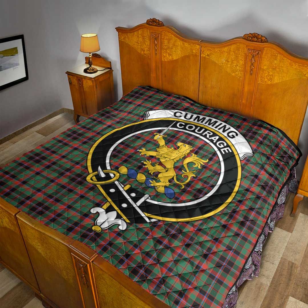 Cumming Hunting Ancient Tartan Crest Quilt