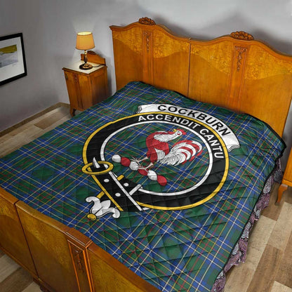 Cockburn Ancient Tartan Crest Quilt