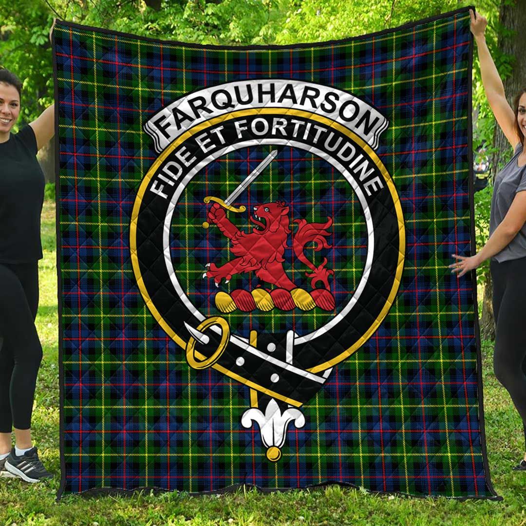 Farquharson Modern Tartan Crest Quilt