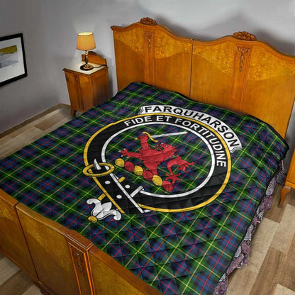 Farquharson Modern Tartan Crest Quilt