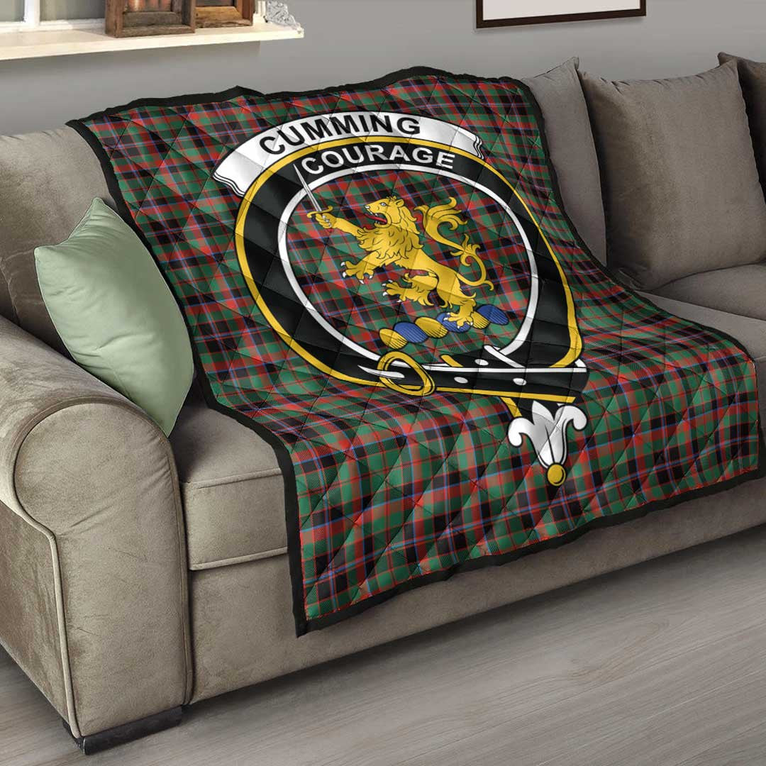 Cumming Hunting Ancient Tartan Crest Quilt