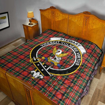 Stewart Royal Modern Tartan Crest Quilt