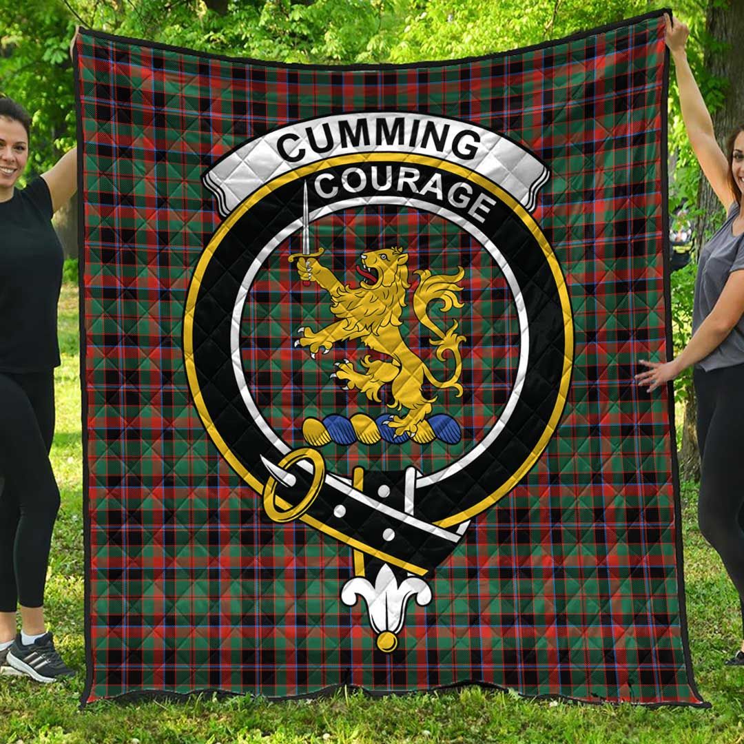 Cumming Hunting Ancient Tartan Crest Quilt