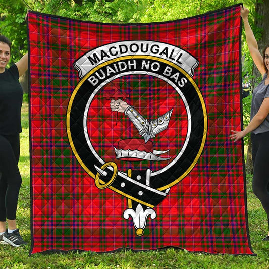 MacDougall Modern Tartan Crest Quilt