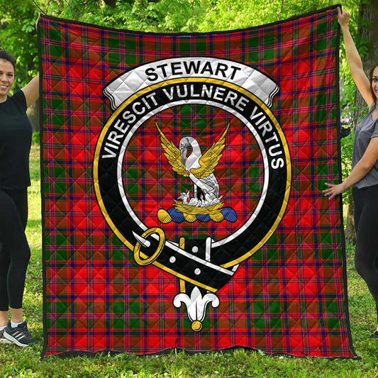 Stewart of Appin Modern Tartan Crest Quilt